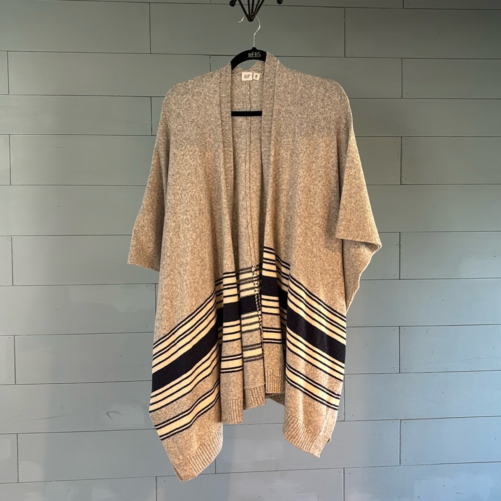 Gap nautical stripe poncho sweater‎
